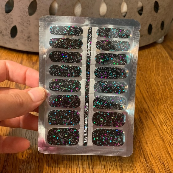 Lily Other - Black Nail Polish Stickers with Sparkles